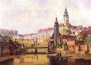 Bedřich Havránek, Český Krumlov, Ölgemälde 