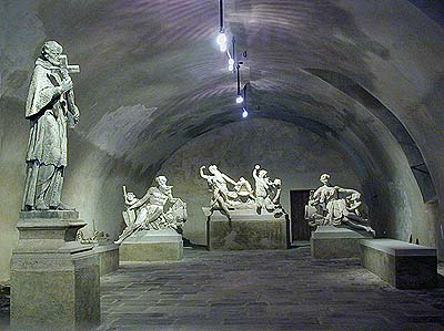 Schlosslapidarium in Český Krumlov - Interieur, Gesamtansicht, Foto: Lubor Mrázek 