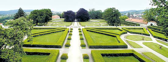 Zámecká zahrada v Českém Krumlově, panoramatický pohled, foto: Lubor Mrázek 