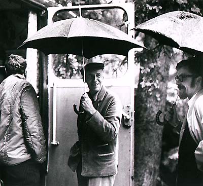 František Hrubín beim Besuch in Český Krumlov im Jahre 1972, foto:  Bohuslava Maříková 