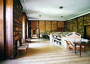 Castle library in Český Krumlov, interior 