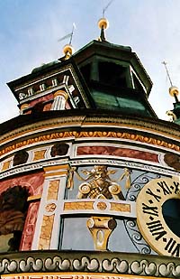 Český Krumlov, Castle no.  59 - Castle tower, detail of mural 