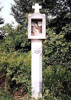 Martersäule in der Landschaft zwischen Světlík und Malšín 